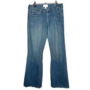 Vintage Abercrombie & Fitch Low Rise Flare Jeans 100% Cotton Made In Mexico 8R